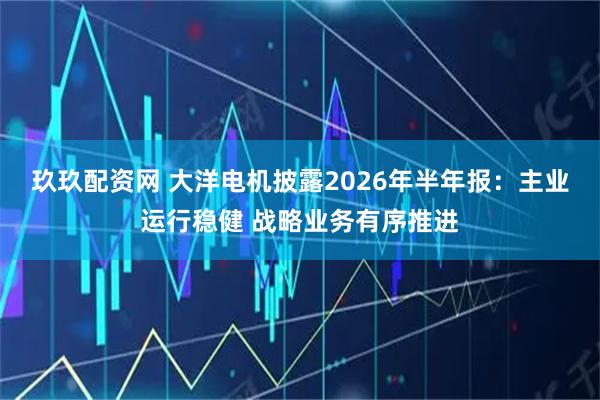 玖玖配资网 大洋电机披露2026年半年报：主业运行稳健 战略业务有序推进